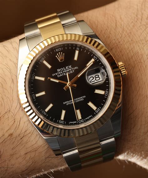 rolex datejust 41 two tone black dial|rolex datejust 41 for sale.